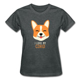 I love my Corgi Gildan Ultra Cotton Ladies T-Shirt-Ultra Cotton Ladies T-Shirt | Gildan G200L-I love Veterinary