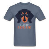 I love my Dachshund Unisex T-shirt-Unisex Classic T-Shirt | Fruit of the Loom 3930-I love Veterinary
