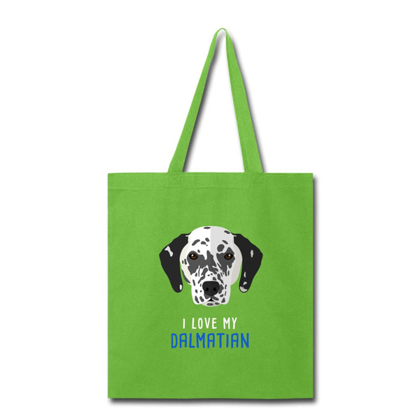 I love my Dalmatian Cotton Tote Bag-Tote Bag | Q-Tees Q800-I love Veterinary