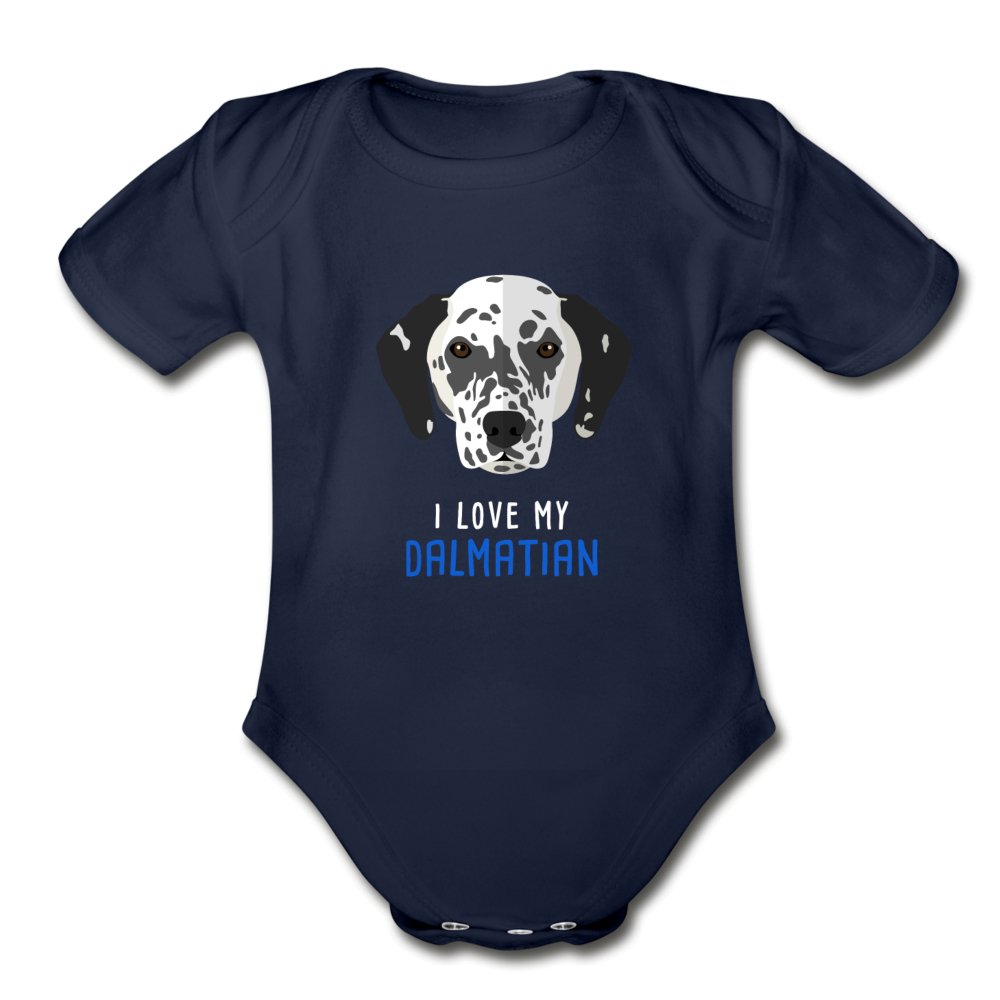 I love my Dalmatian Onesie-Organic Short Sleeve Baby Bodysuit | Spreadshirt 401-I love Veterinary