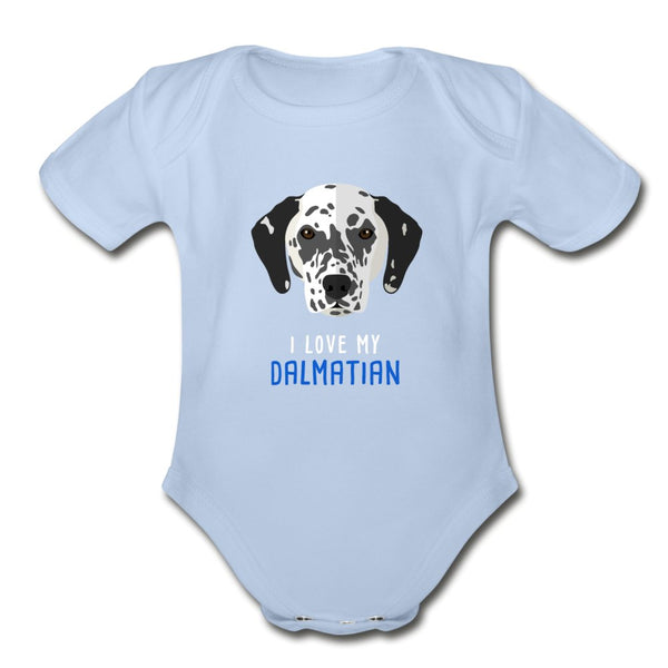 I love my Dalmatian Onesie-Organic Short Sleeve Baby Bodysuit | Spreadshirt 401-I love Veterinary