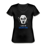 I love my Dalmatian Women's V-Neck T-Shirt-Women's V-Neck T-Shirt | Fruit of the Loom L39VR-I love Veterinary