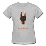 I love my Doberman Gildan Ultra Cotton Ladies T-Shirt-Ultra Cotton Ladies T-Shirt | Gildan G200L-I love Veterinary