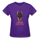 I love my Doberman Gildan Ultra Cotton Ladies T-Shirt-Ultra Cotton Ladies T-Shirt | Gildan G200L-I love Veterinary