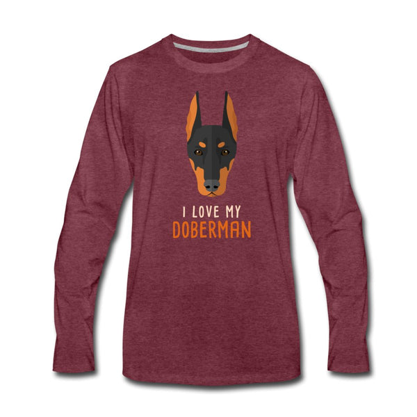 I love my Doberman Unisex Premium Long Sleeve T-Shirt-Men's Premium Long Sleeve T-Shirt | Spreadshirt 875-I love Veterinary