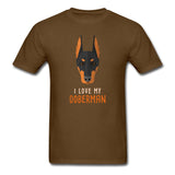 I love my Doberman Unisex T-shirt-Unisex Classic T-Shirt | Fruit of the Loom 3930-I love Veterinary