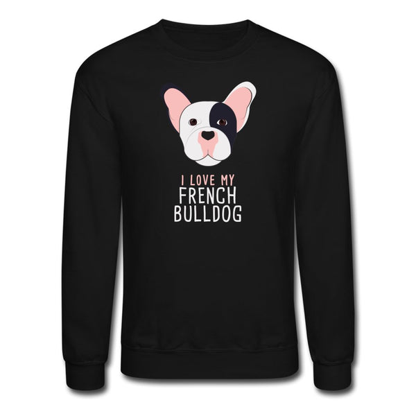 I love my French Bulldog Crewneck Sweatshirt-Unisex Crewneck Sweatshirt | Gildan 18000-I love Veterinary