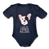 I love my French Bulldog Onesie-Organic Short Sleeve Baby Bodysuit | Spreadshirt 401-I love Veterinary