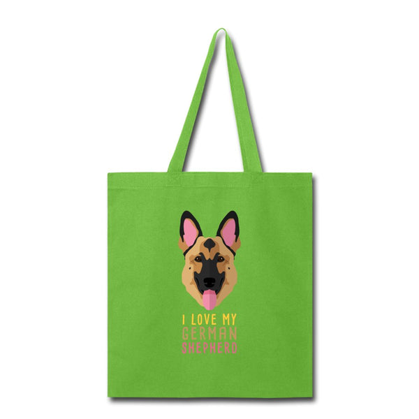 I love my German Shepherd Cotton Tote Bag-Tote Bag | Q-Tees Q800-I love Veterinary