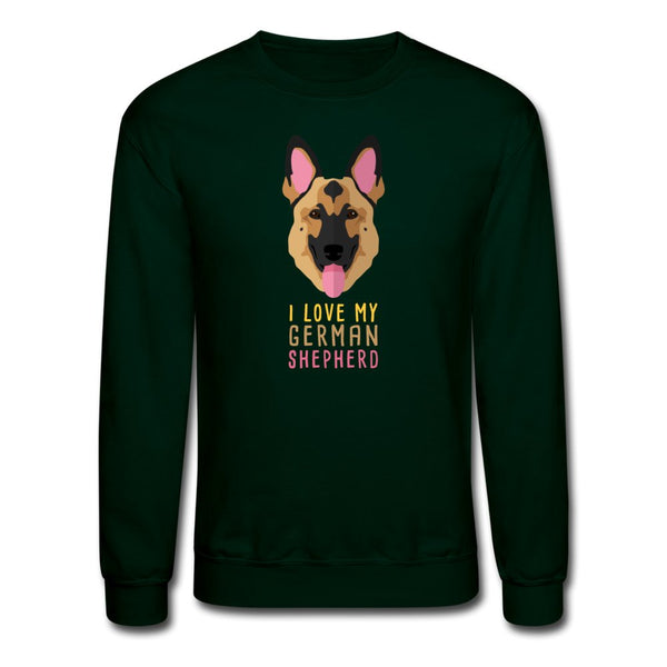 I love my German Shepherd Crewneck Sweatshirt-Unisex Crewneck Sweatshirt | Gildan 18000-I love Veterinary