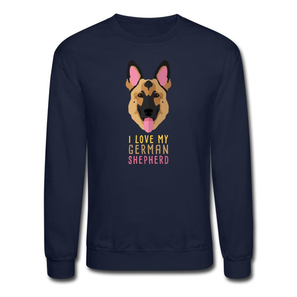 I love my German Shepherd Crewneck Sweatshirt-Unisex Crewneck Sweatshirt | Gildan 18000-I love Veterinary