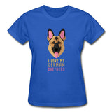 I love my German Shepherd Gildan Ultra Cotton Ladies T-Shirt-Ultra Cotton Ladies T-Shirt | Gildan G200L-I love Veterinary
