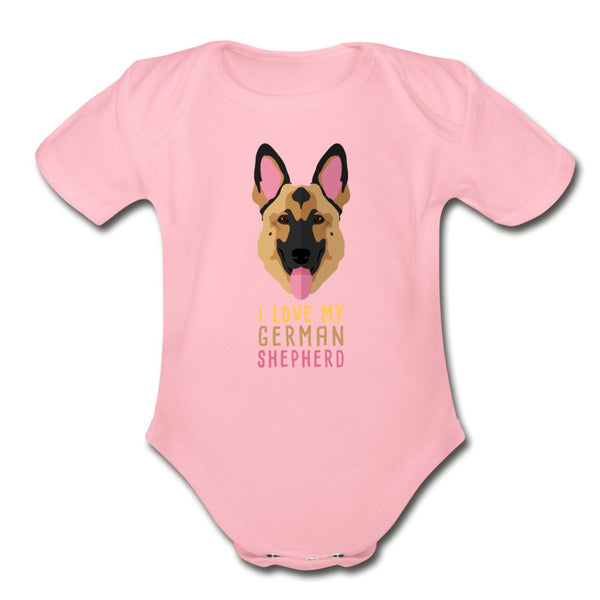 I love my German Shepherd Onesie-Organic Short Sleeve Baby Bodysuit | Spreadshirt 401-I love Veterinary