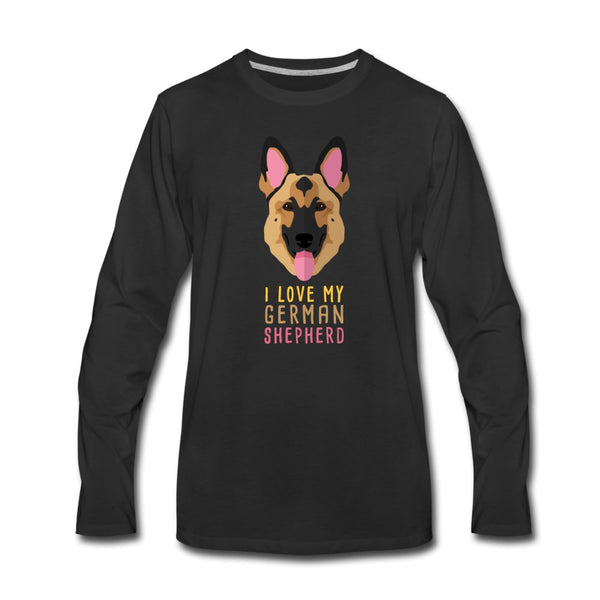 I love my German Shepherd Unisex Premium Long Sleeve T-Shirt-Men's Premium Long Sleeve T-Shirt | Spreadshirt 875-I love Veterinary
