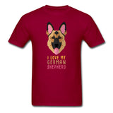 I love my German Shepherd Unisex T-shirt-Unisex Classic T-Shirt | Fruit of the Loom 3930-I love Veterinary