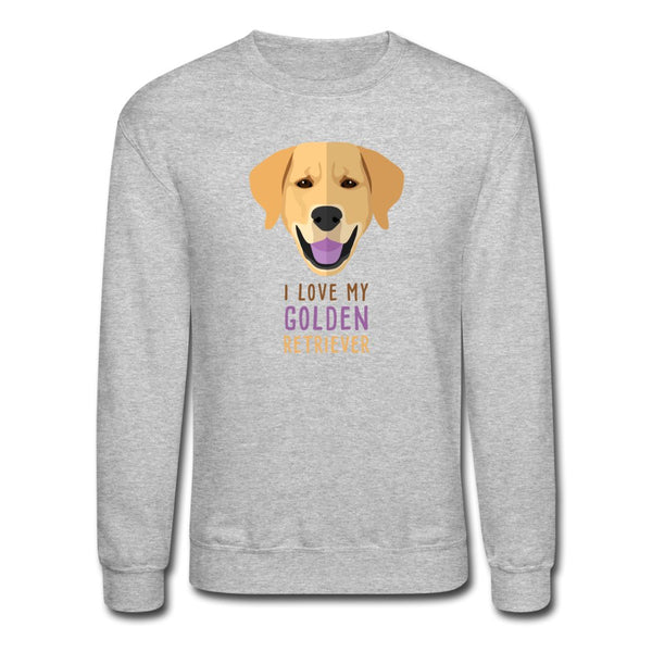 I love my Golden Retriever Crewneck Sweatshirt-Unisex Crewneck Sweatshirt | Gildan 18000-I love Veterinary