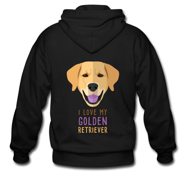 I love my Golden Retriever Unisex Zip Hoodie-Heavy Blend Adult Zip Hoodie | Gildan G18600-I love Veterinary