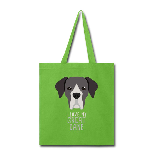 I love my Great Dane Cotton Tote Bag-Tote Bag | Q-Tees Q800-I love Veterinary