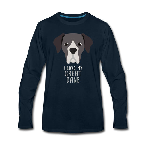 I love my Great Dane Unisex Premium Long Sleeve T-Shirt-Men's Premium Long Sleeve T-Shirt | Spreadshirt 875-I love Veterinary