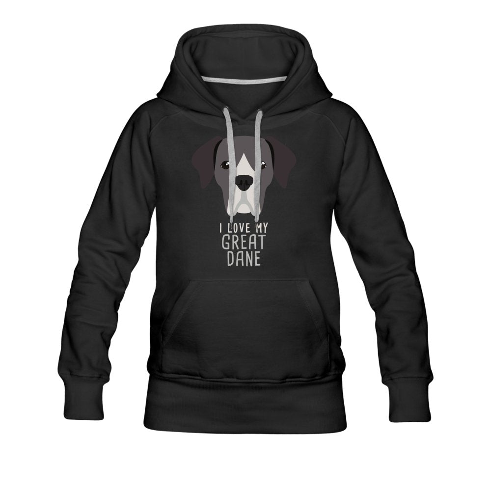 I love my Great Dane Women's Premium Hoodie-Women’s Premium Hoodie | Spreadshirt 444-I love Veterinary
