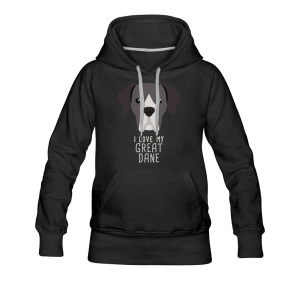 I love my Great Dane Women's Premium Hoodie-Women’s Premium Hoodie | Spreadshirt 444-I love Veterinary