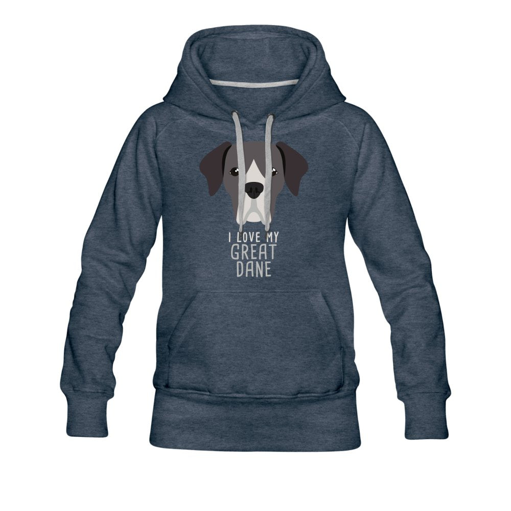 I love my Great Dane Women's Premium Hoodie-Women’s Premium Hoodie | Spreadshirt 444-I love Veterinary