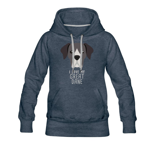I love my Great Dane Women's Premium Hoodie-Women’s Premium Hoodie | Spreadshirt 444-I love Veterinary