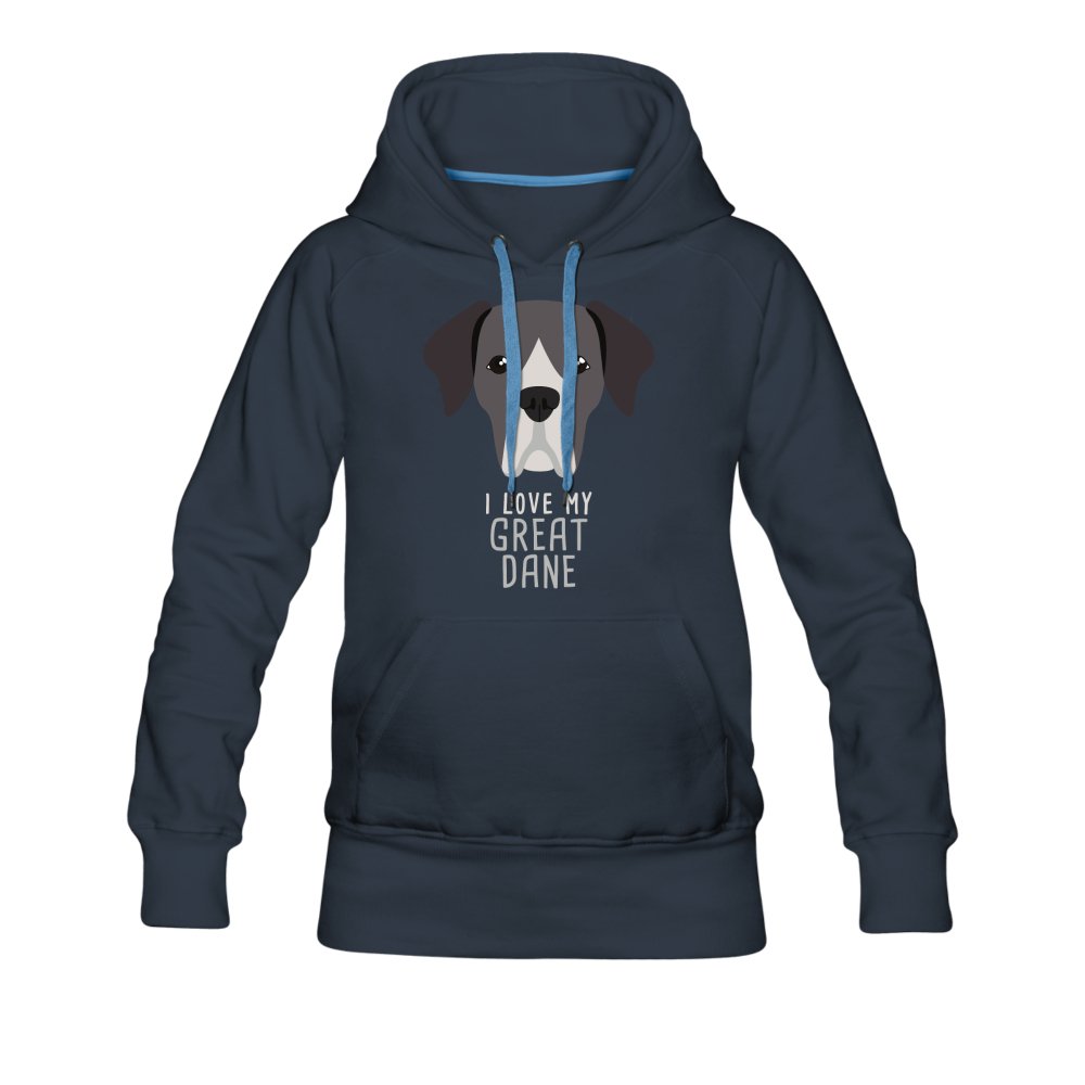 I love my Great Dane Women's Premium Hoodie-Women’s Premium Hoodie | Spreadshirt 444-I love Veterinary