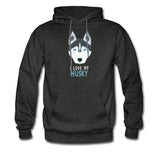 I love my Husky Unisex Hoodie-Men's Hoodie | Hanes P170-I love Veterinary