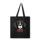 I love my Pointer Cotton Tote Bag-Tote Bag | Q-Tees Q800-I love Veterinary