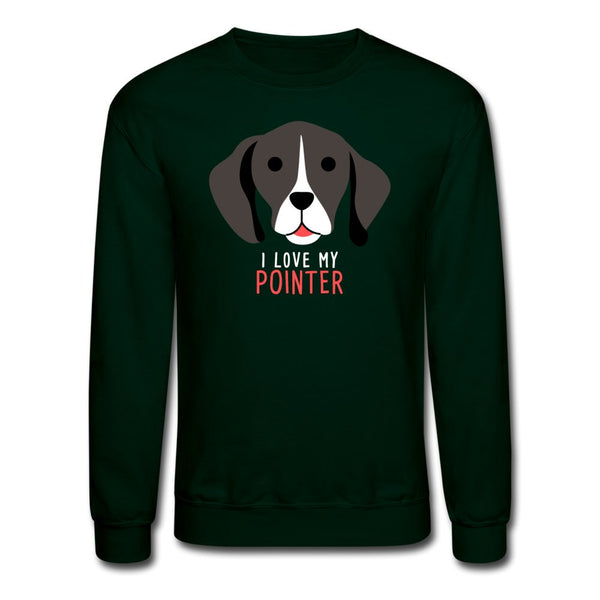 I love my Pointer Crewneck Sweatshirt-Unisex Crewneck Sweatshirt | Gildan 18000-I love Veterinary