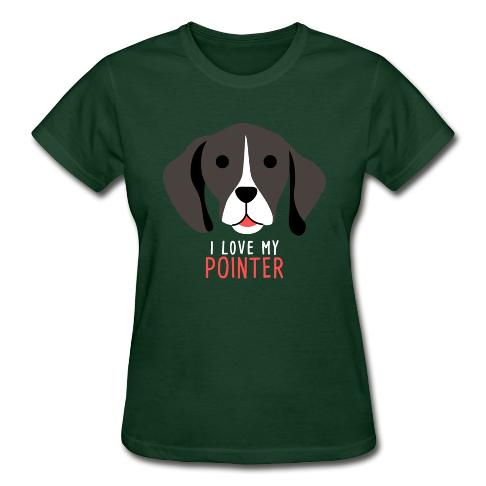 I love my Pointer Gildan Ultra Cotton Ladies T-Shirt-Ultra Cotton Ladies T-Shirt | Gildan G200L-I love Veterinary