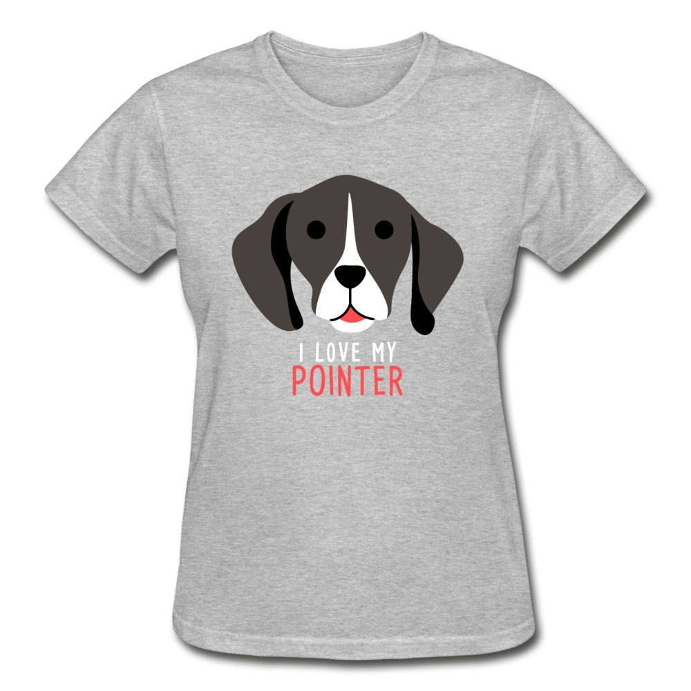 I love my Pointer Gildan Ultra Cotton Ladies T-Shirt-Ultra Cotton Ladies T-Shirt | Gildan G200L-I love Veterinary
