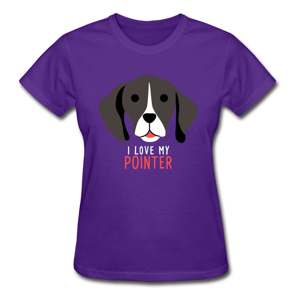 I love my Pointer Gildan Ultra Cotton Ladies T-Shirt-Ultra Cotton Ladies T-Shirt | Gildan G200L-I love Veterinary