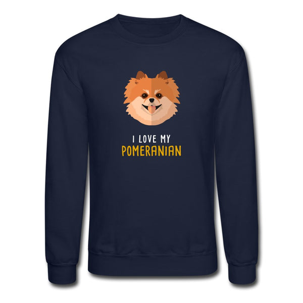 I love my Pomeranian Crewneck Sweatshirt-Unisex Crewneck Sweatshirt | Gildan 18000-I love Veterinary