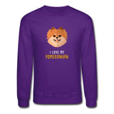 I love my Pomeranian Crewneck Sweatshirt-Unisex Crewneck Sweatshirt | Gildan 18000-I love Veterinary