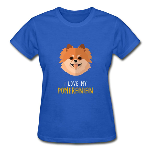 I love my Pomeranian Gildan Ultra Cotton Ladies T-Shirt-Ultra Cotton Ladies T-Shirt | Gildan G200L-I love Veterinary