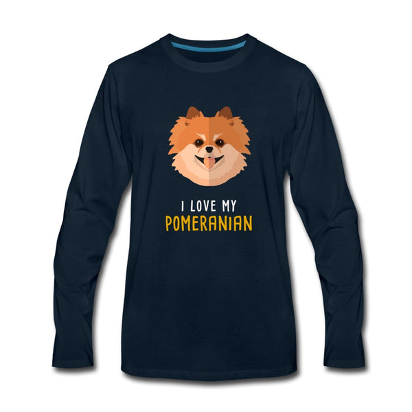 I love my Pomeranian Unisex Premium Long Sleeve T-Shirt-Men's Premium Long Sleeve T-Shirt | Spreadshirt 875-I love Veterinary