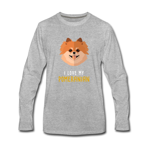 I love my Pomeranian Unisex Premium Long Sleeve T-Shirt-Men's Premium Long Sleeve T-Shirt | Spreadshirt 875-I love Veterinary