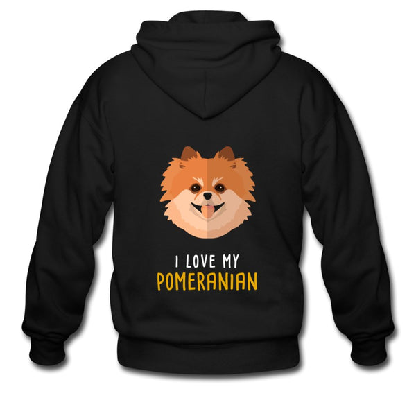 I love my Pomeranian Unisex Zip Hoodie-Heavy Blend Adult Zip Hoodie | Gildan G18600-I love Veterinary