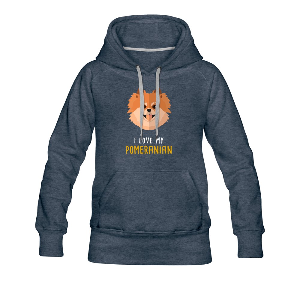 I love my Pomeranian Women's Premium Hoodie-Women’s Premium Hoodie | Spreadshirt 444-I love Veterinary