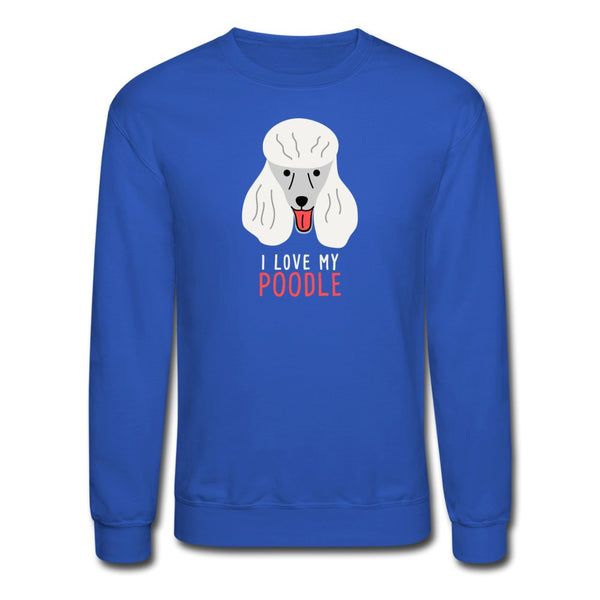 I love my Poodle Crewneck Sweatshirt-Unisex Crewneck Sweatshirt | Gildan 18000-I love Veterinary