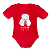 I love my Poodle Onesie-Organic Short Sleeve Baby Bodysuit | Spreadshirt 401-I love Veterinary