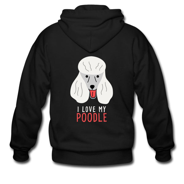 I love my Poodle Unisex Zip Hoodie-Heavy Blend Adult Zip Hoodie | Gildan G18600-I love Veterinary