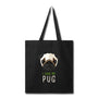 I love my Pug Cotton Tote Bag-Tote Bag | Q-Tees Q800-I love Veterinary