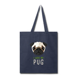 I love my Pug Cotton Tote Bag-Tote Bag | Q-Tees Q800-I love Veterinary
