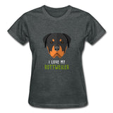 I love my Rottweiler Gildan Ultra Cotton Ladies T-Shirt-Ultra Cotton Ladies T-Shirt | Gildan G200L-I love Veterinary