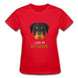 I love my Rottweiler Gildan Ultra Cotton Ladies T-Shirt-Ultra Cotton Ladies T-Shirt | Gildan G200L-I love Veterinary