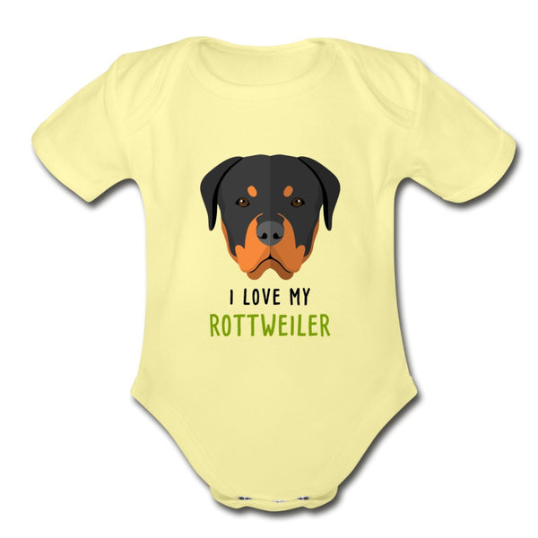 I love my Rottweiler Onesie Baby Bodysuit-Organic Short Sleeve Baby Bodysuit | Spreadshirt 401-I love Veterinary