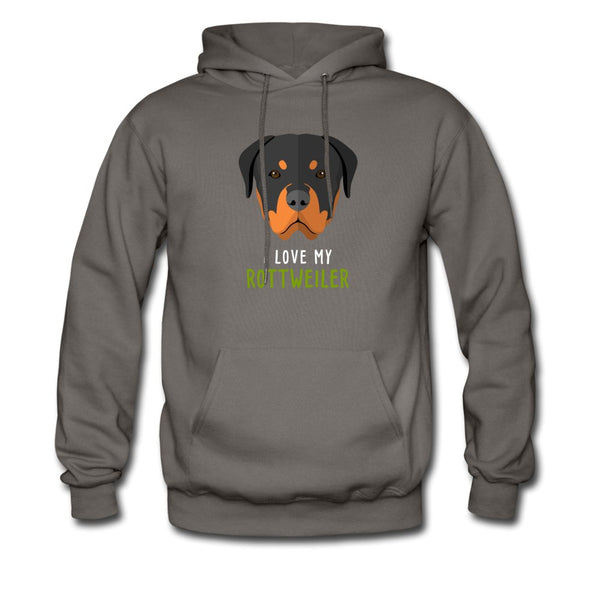 I love my Rottweiler Unisex Hoodie-Men's Hoodie | Hanes P170-I love Veterinary